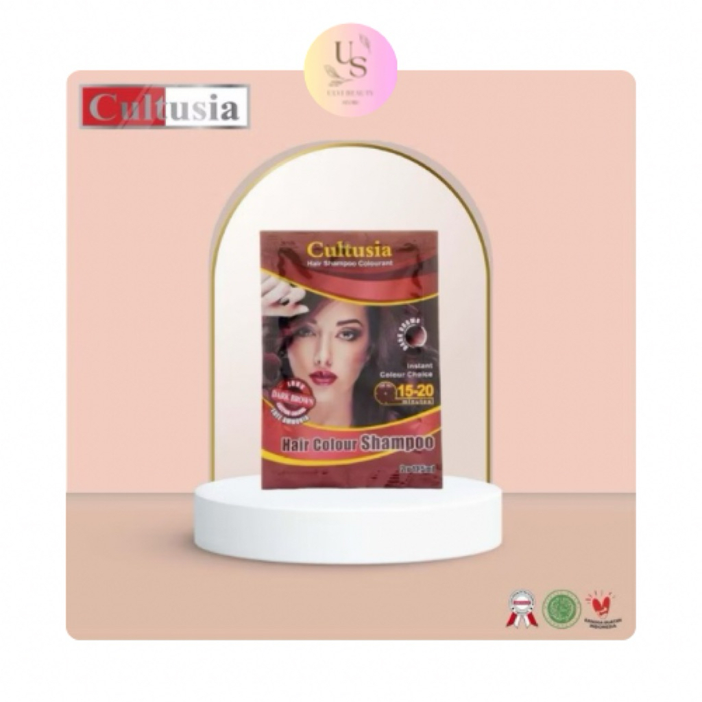 Cultusia Hair Colour Shampoo Dark Brown Sachet
