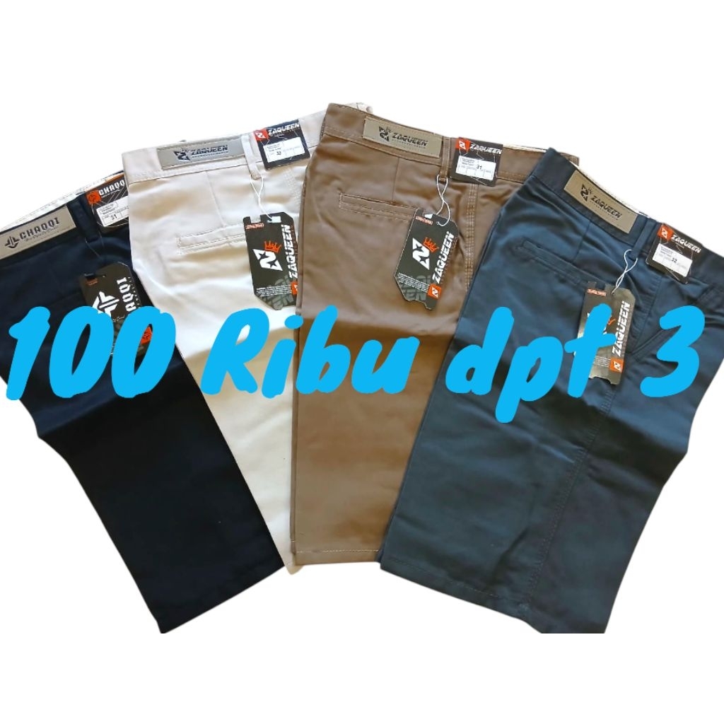 100 RIBU DAPAT 3 CELANA PENDEK PRIA BERKUALITAS.