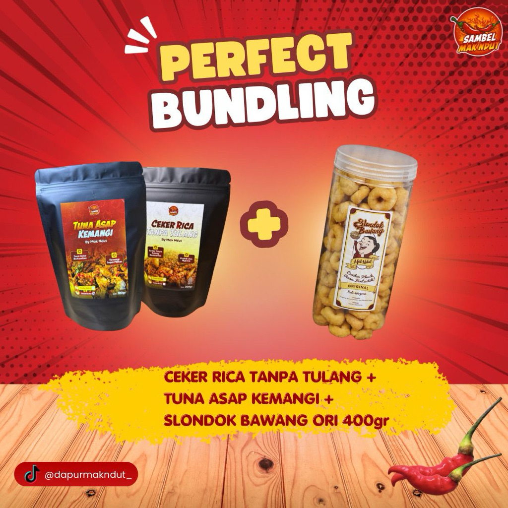 

PAKET SUPER KOMBO CEKER TANTUL, TUNA ASAP, LANTING/SLONDOK BY DAPUR MAK MDUT