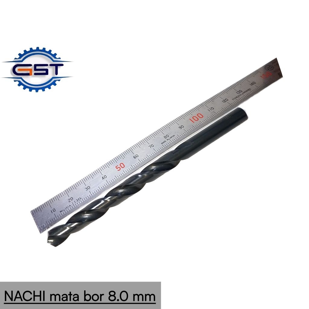 NACHI 8.0 mata bor besi 8mm second twist drill HSS 8 mm bekas