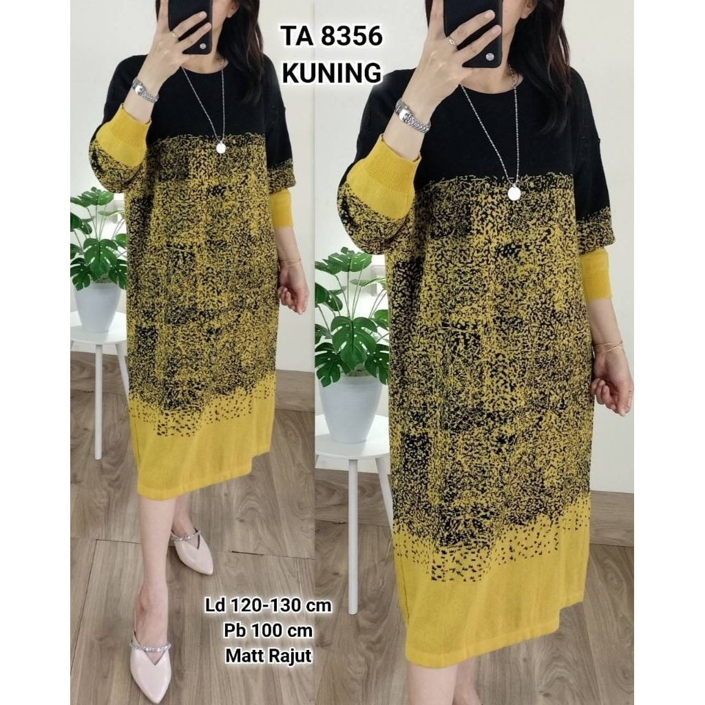 TA 8356# Long Tunik Rajut Bangkok Gradasi