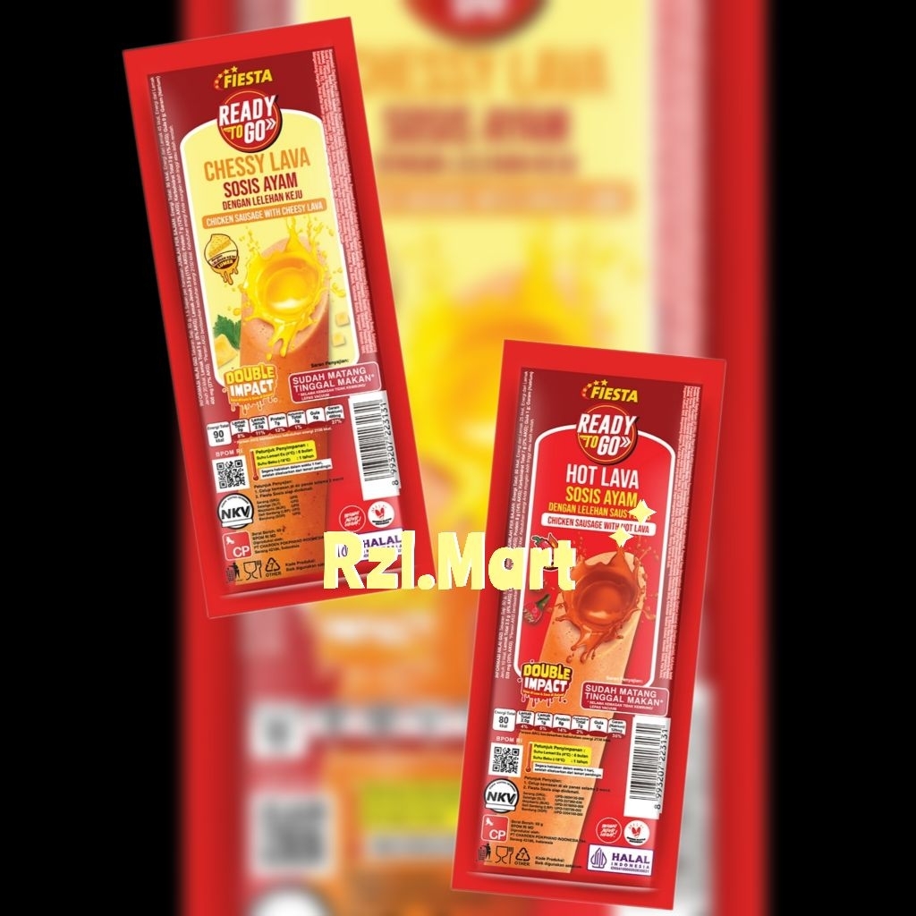 

Fiesta Ready to Go Sosis Ayam hot lava & cheesy lava 60g