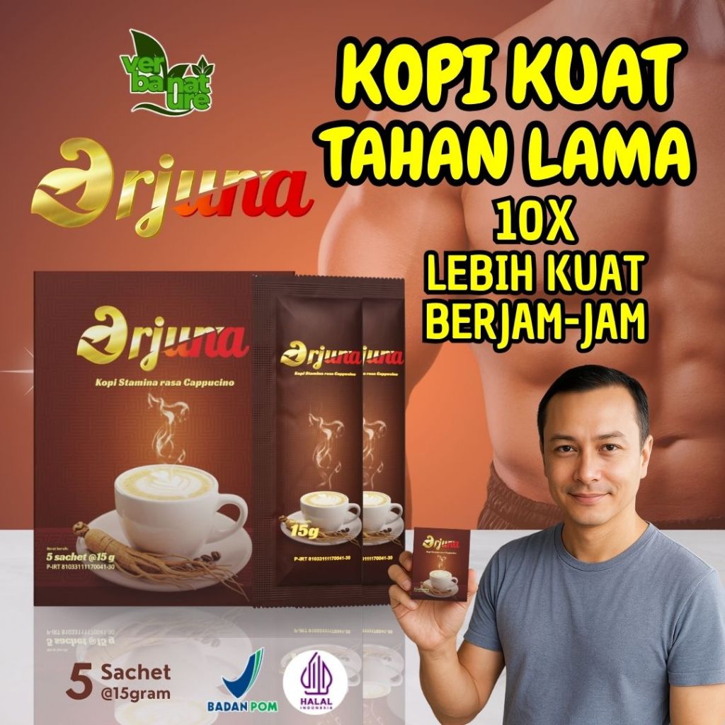 

ARJUNA Kopi Ginseng Cappucino Kopi Stamina Kemasan Sachet BPOM & HALAL