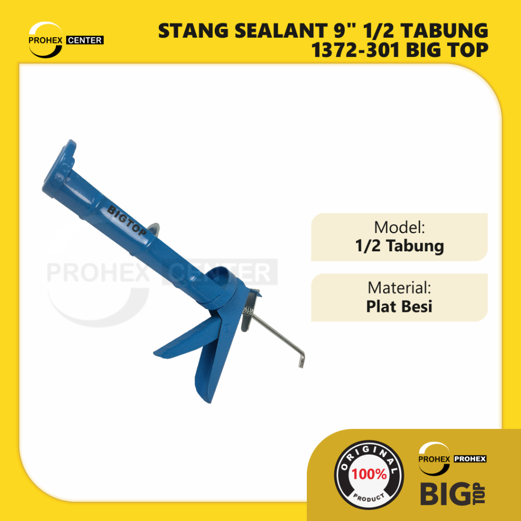 Big Top Stang Silent 1/2 Tabung Tembakan Lem Kaca Stang Sealant Plat Besi