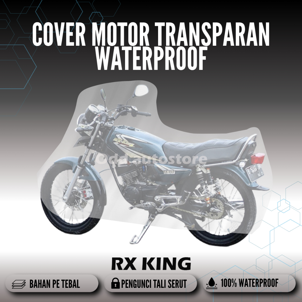 Cover motor transparan / sarung motor RX KING waterproof