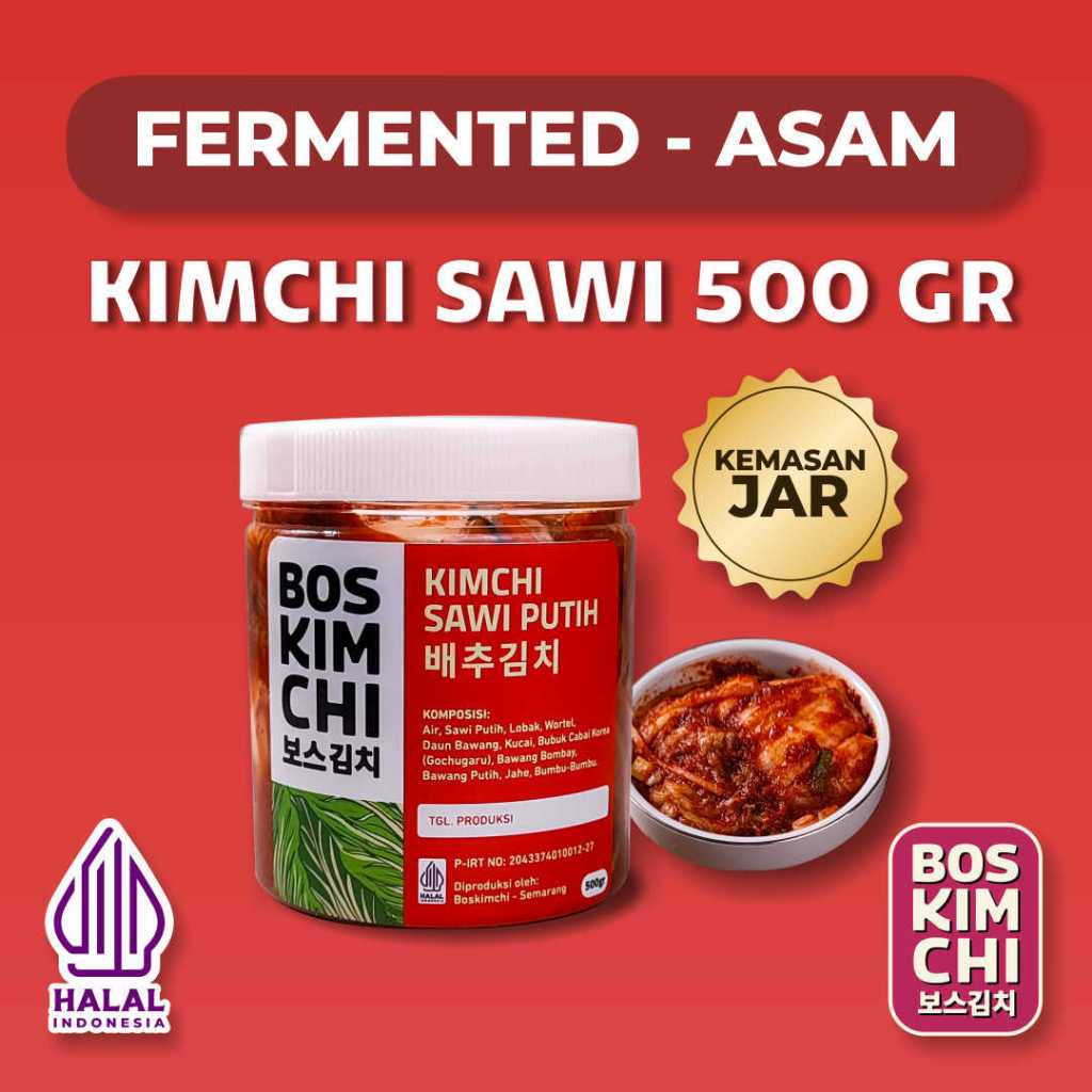 

Kimchi Sawi 500 gr Kemasan Toples Asam | Boskimchi | Baechu Kimchi Jar Fermented