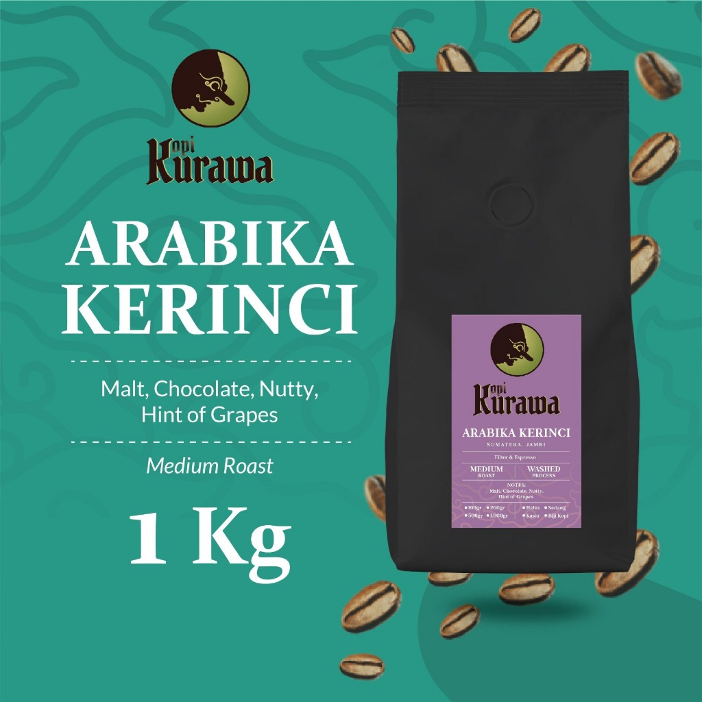 

Kopi Arabika Kerinci Sumatera 1kg Arabica Coffee Bean Biji Bubuk