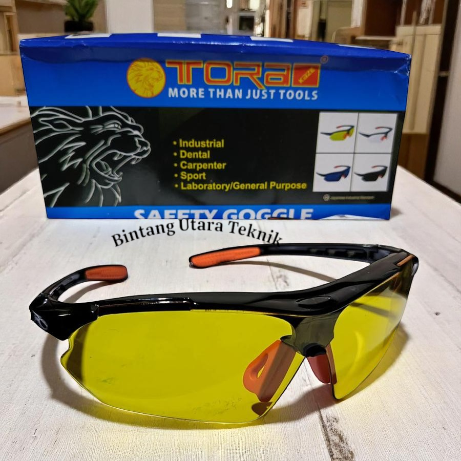 TORA Kacamata Safety Las Gerinda Glasses Kuning Kacamata Safety Kuning tembus transparan