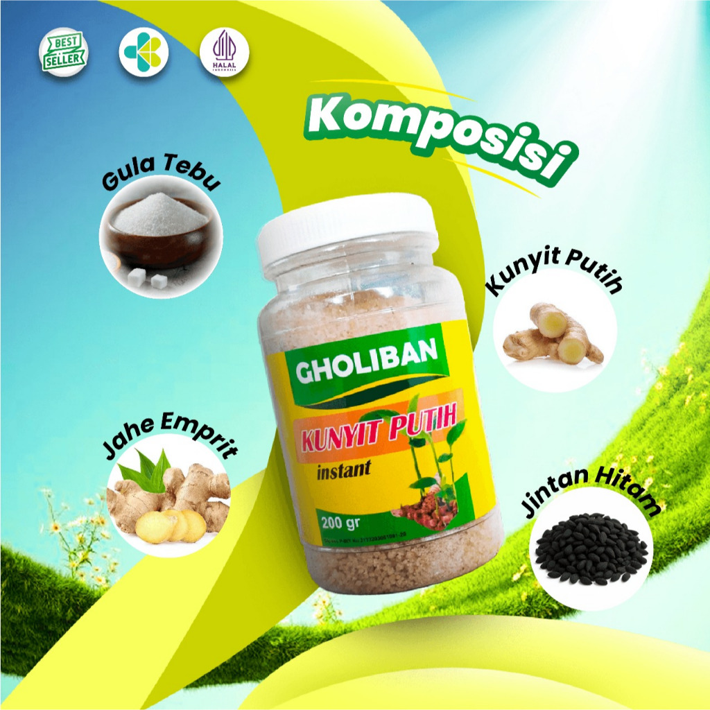 

Kunyit Putih Instan / Seduh Gholiban