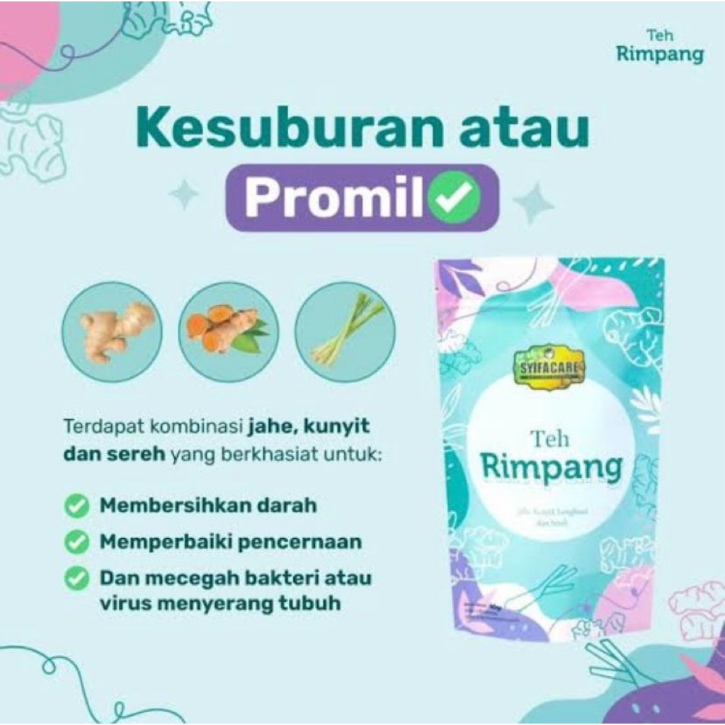

Teh Rimpang Syifacare Celup Herbal Menurunkan BB 100% Alami Tanpa Pengawet