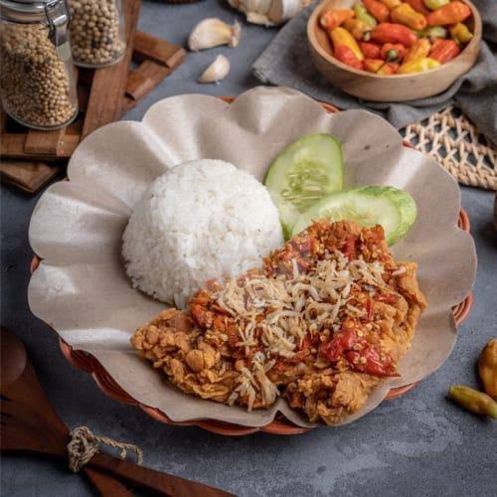 

Nasi Ayam Geprek Sambal TERI Halal Food By. Mirza