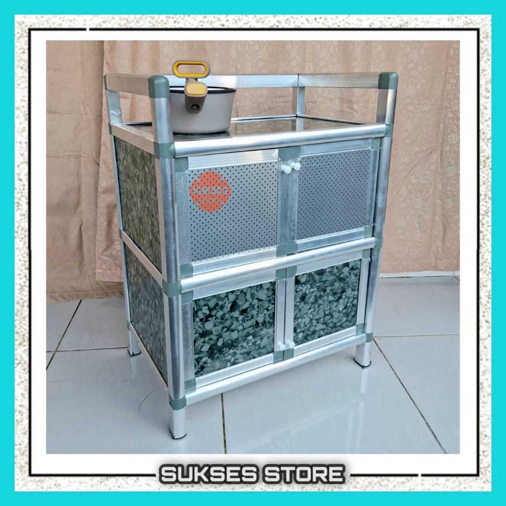 Lemari Dapur Aluminium / Rak Meja Dapur Minimalis