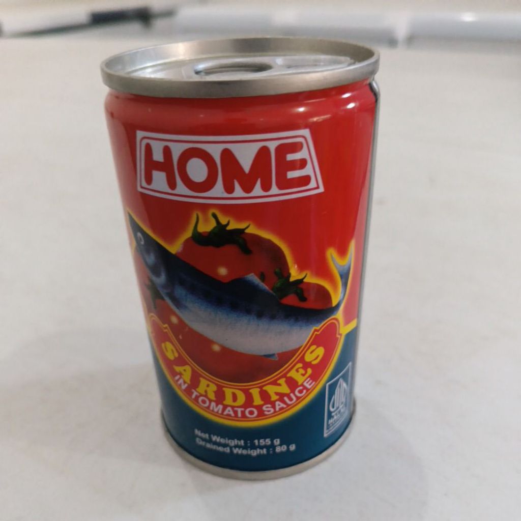

HOME" ikan Sarden Kaleng dalam Saos Tomat Berat Bersih 155 Gram expired lamaaaa