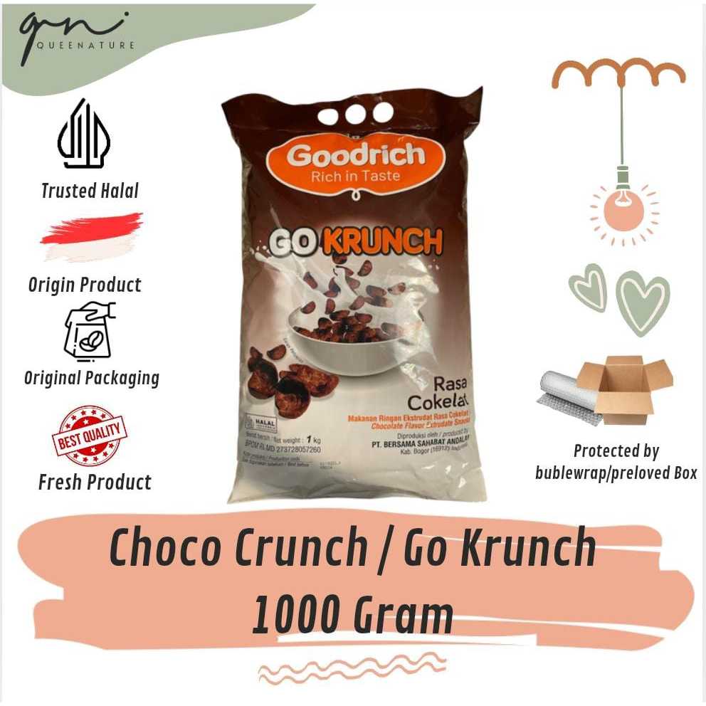 

Choco Crunch / Go Krunch / Koko Crunch / Sereal Coklat Renyah Kemasan 1KG, 500Gram, 250Gram