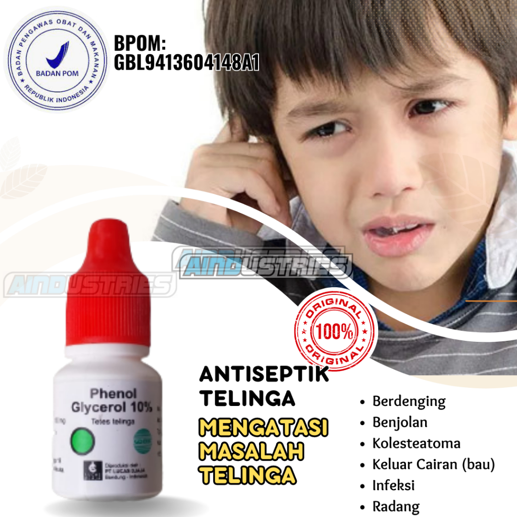 Antiseptik Phenol Tcairan Telinga dengan Formula Glycerol Aman