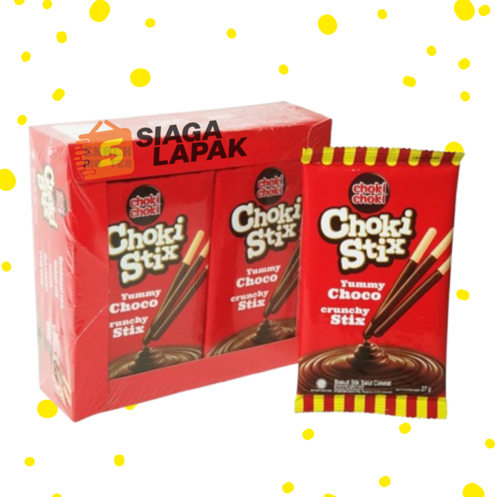 

Choki Choki STIX 1 BOX ISI 12pcs Biskuit Wafer Stick Tebal Renyah Dibalut Coklat