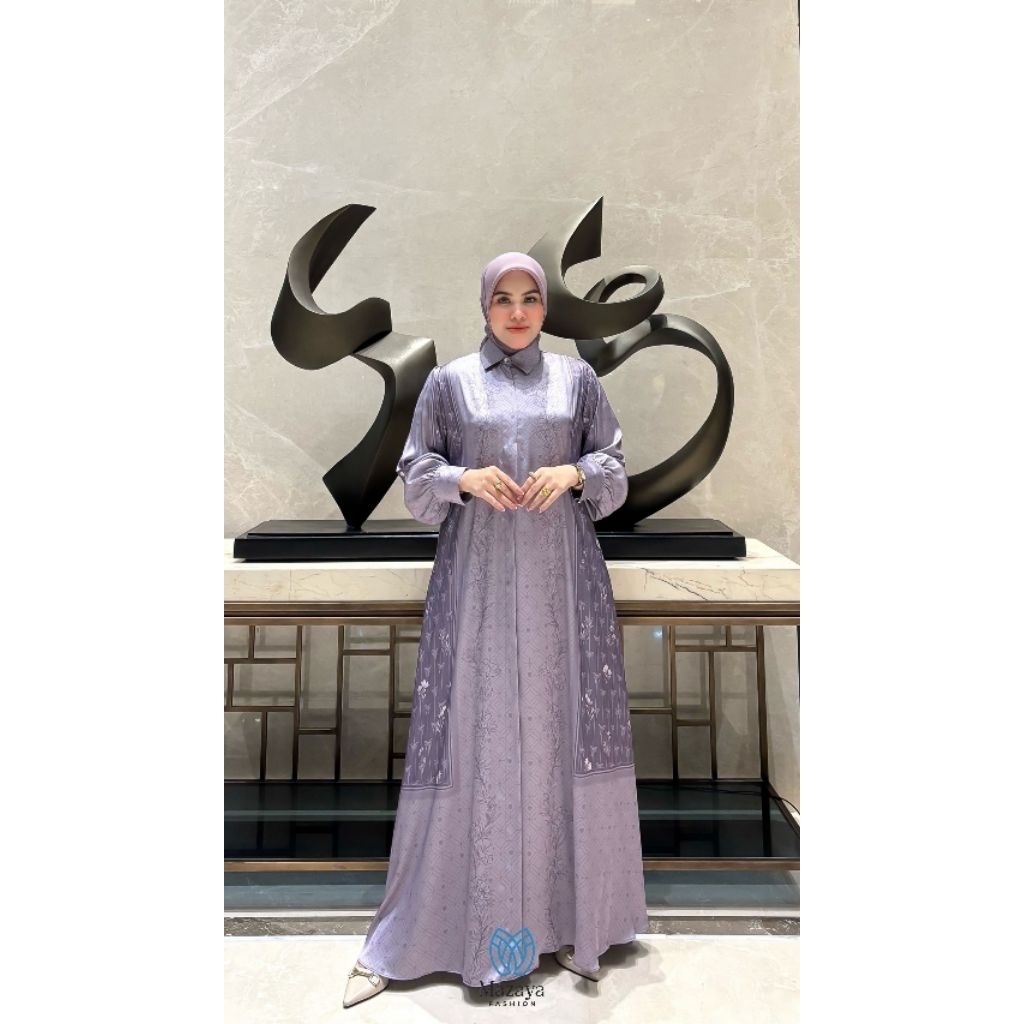 Zafira Dress by Mazaya Fashion Original - Dress dengan Bahan Silk Signature Printing Mazaya
