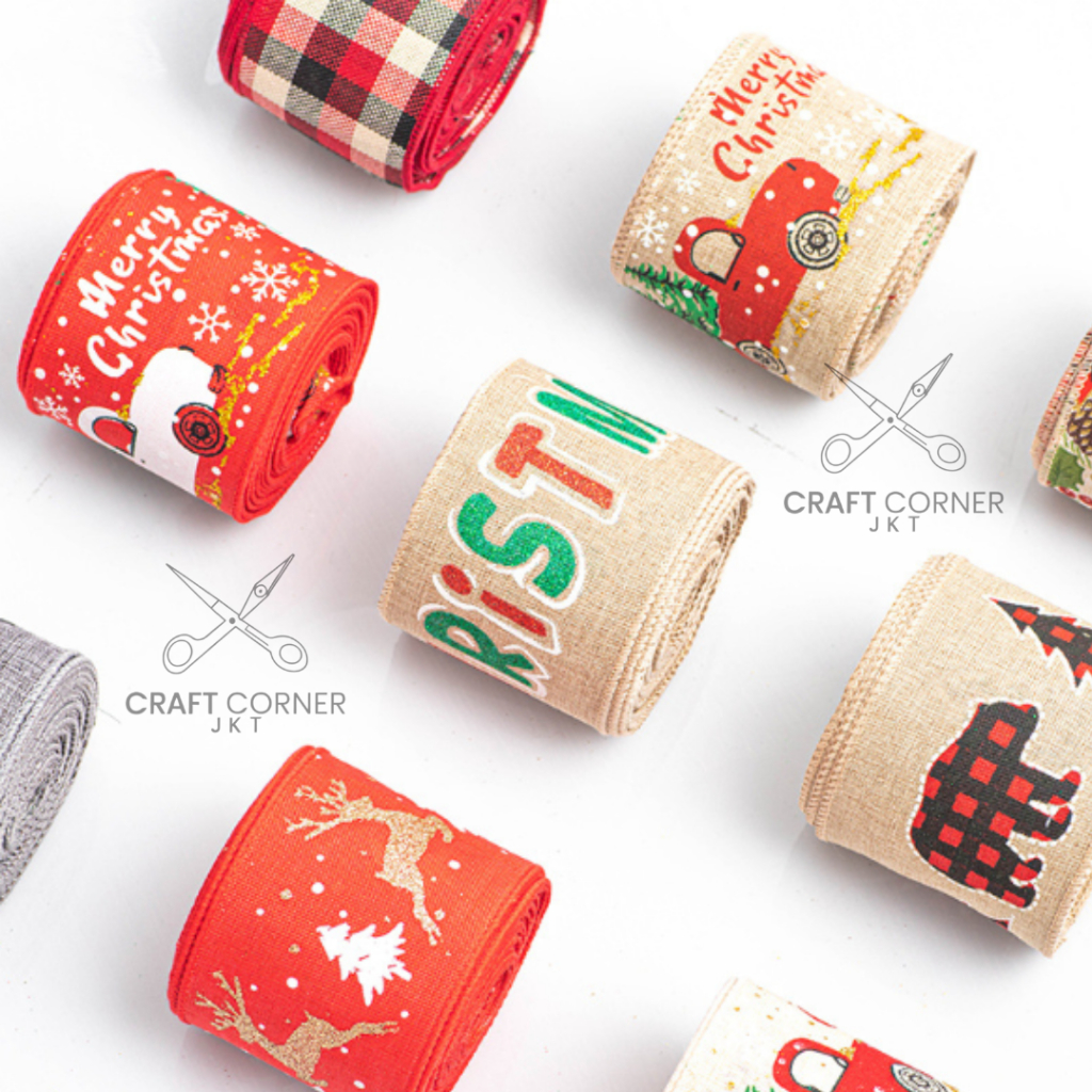 

[ROLL] Pita Natal Jute Goni Burlap Premium Christmas 6 CM x 5 M