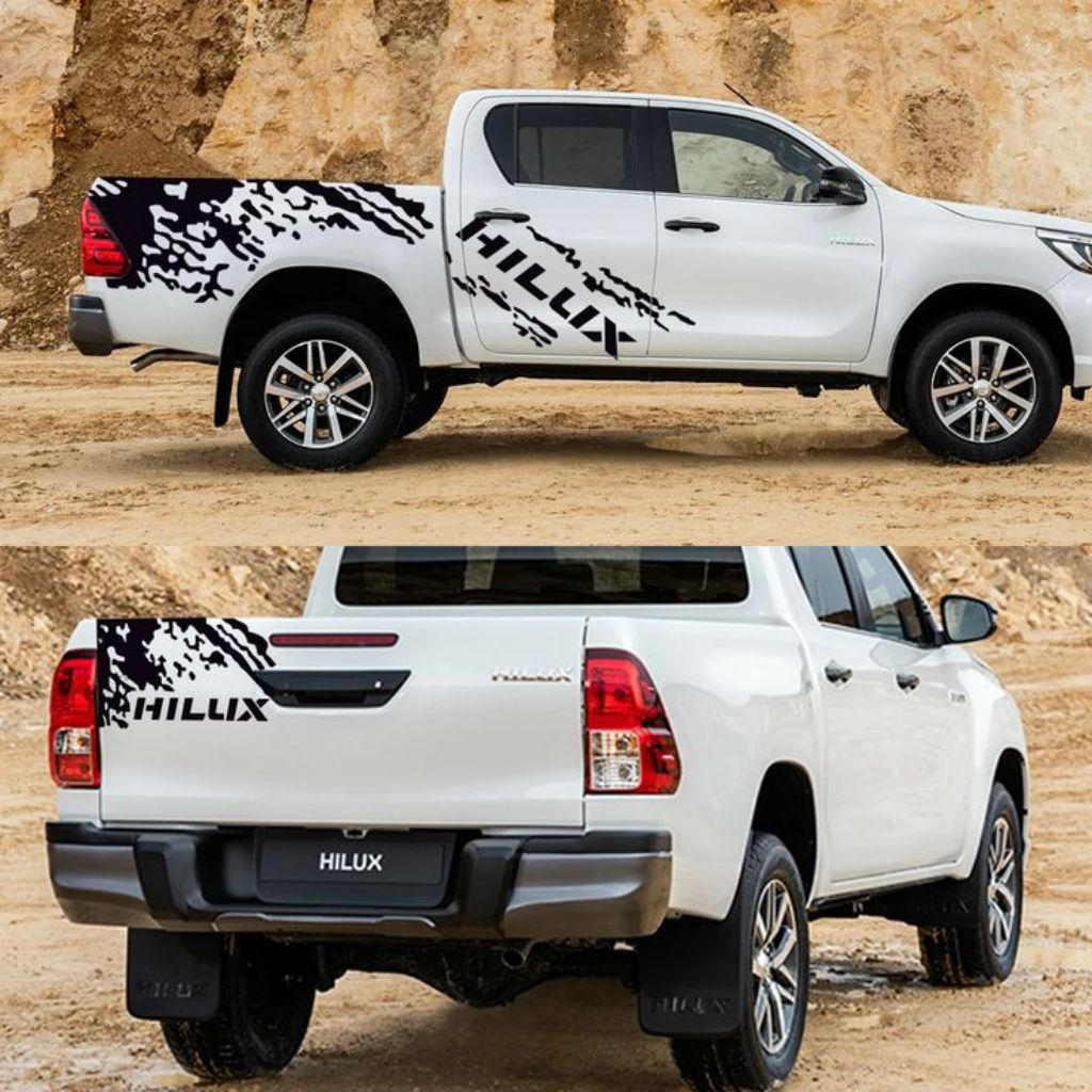 Sticker mobil hilux sticker bak terbaru mobil hilux triton navara athlete dll stiker mobil Toyota Hi