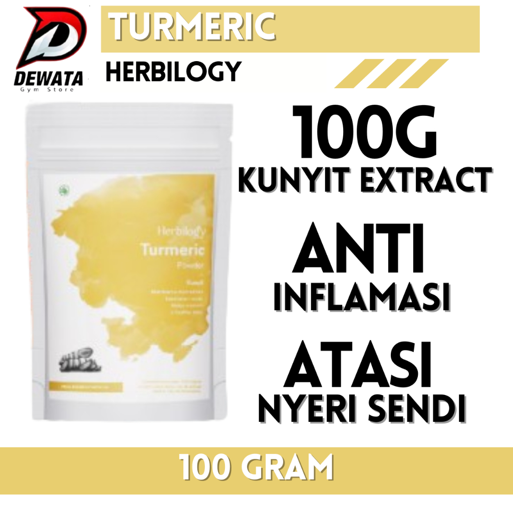 

Herbilogy TURMERIC CURCUMIN EXTRACT 100g Bubuk Kunyit Immune Booster Antioksidan Promo
