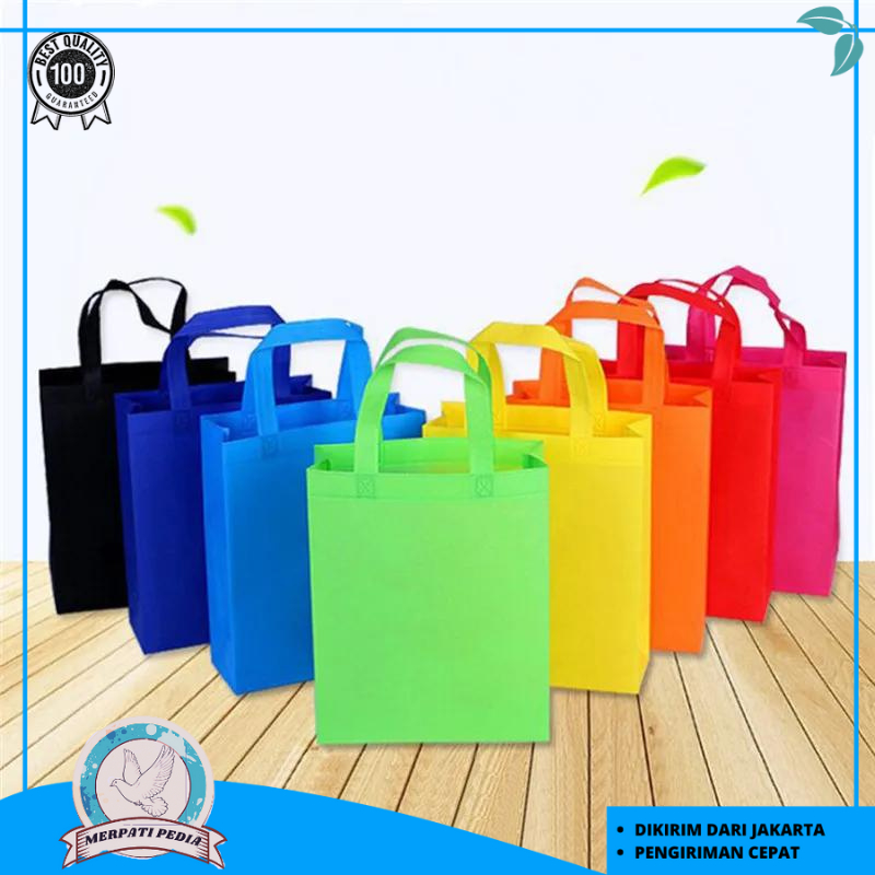 

Tas Belanja Spunbond Handle Jinjing 1 PCS Tas Souvenir Hajatan Hampers Kantong Ukuran Kecil Besar Warna Lengkap Goodie Bag