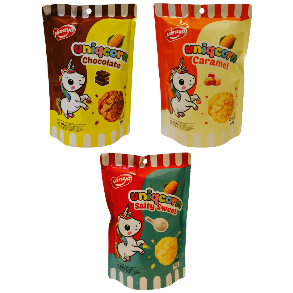 

NARAYA UNIQCORN Popcorn 55g Berondong Jagung Aneka Rasa