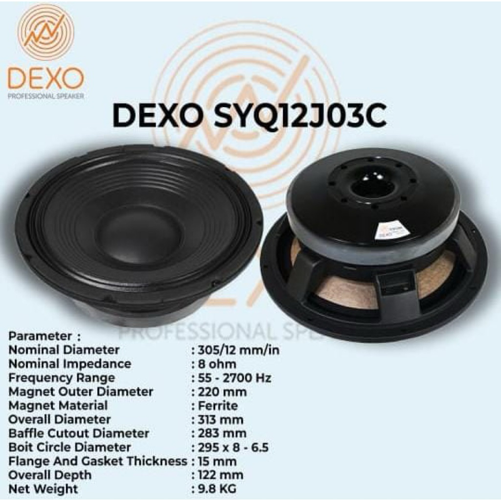 Speaker 12 Inch Dexo SYQ12J03C