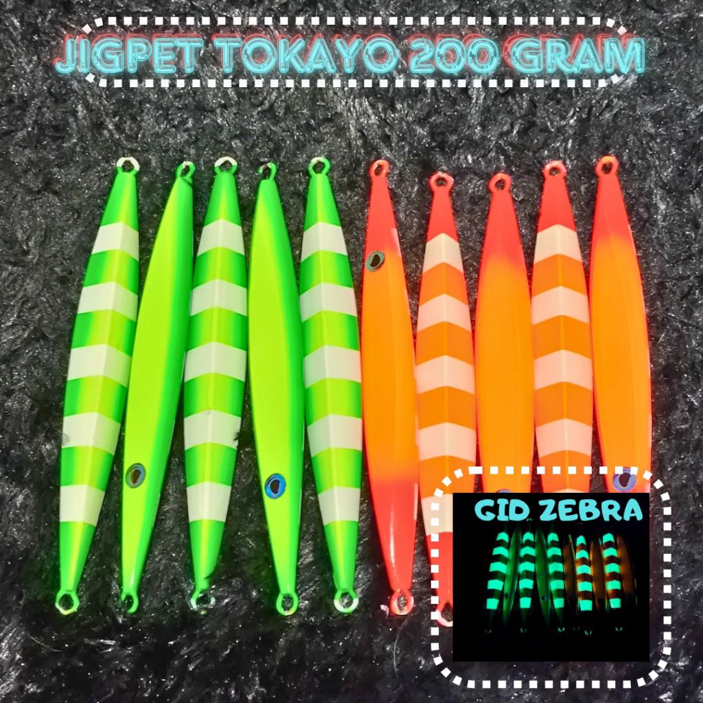 UMPAN PANCING METAL JIG TOKAYO 200gram GID EPOXY+CLEAR JIGPET