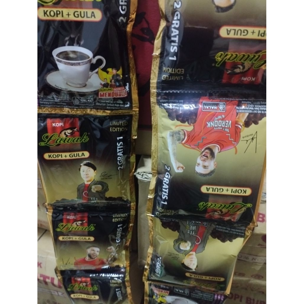 

Kopi Instan Kopi Luwak Hitam Kemasan Sachet/Renceng 1Dus Isi 10 Rtng