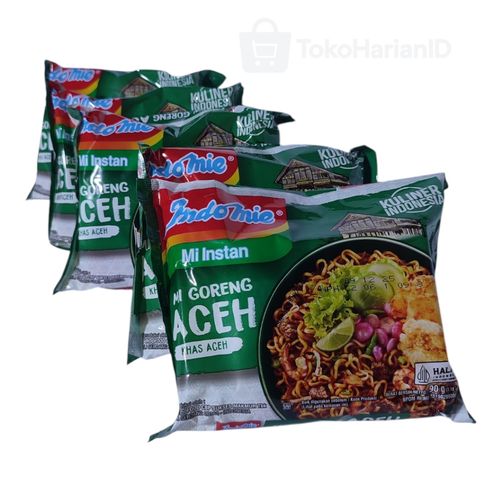

Indomie Mie Goreng Aceh 90g (1/5 Bungkus) Pedas Nikmat & Gurih