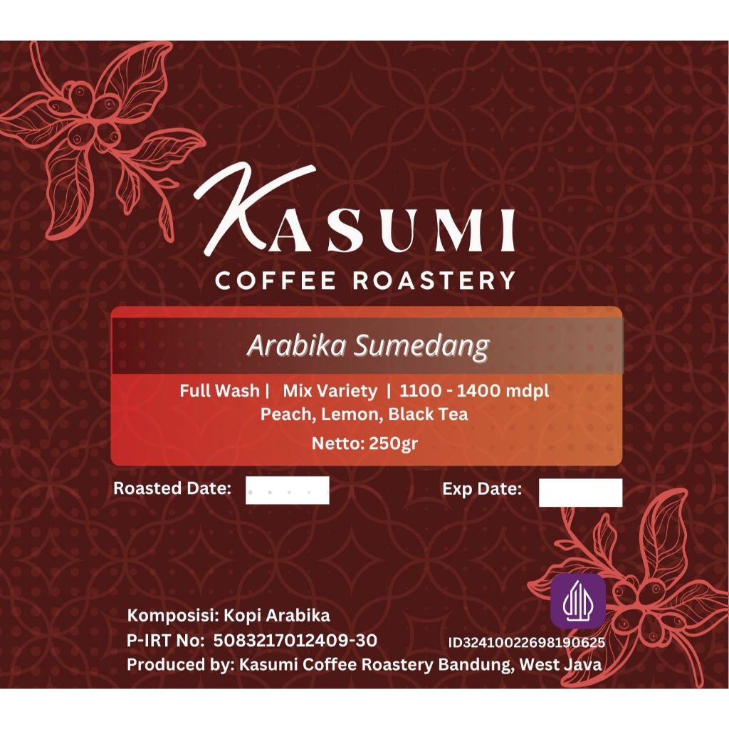 

KASUMI - Kopi Arabika Sumedang Full Wash For Filter/Pour Over/Tubruk - 250 Gr