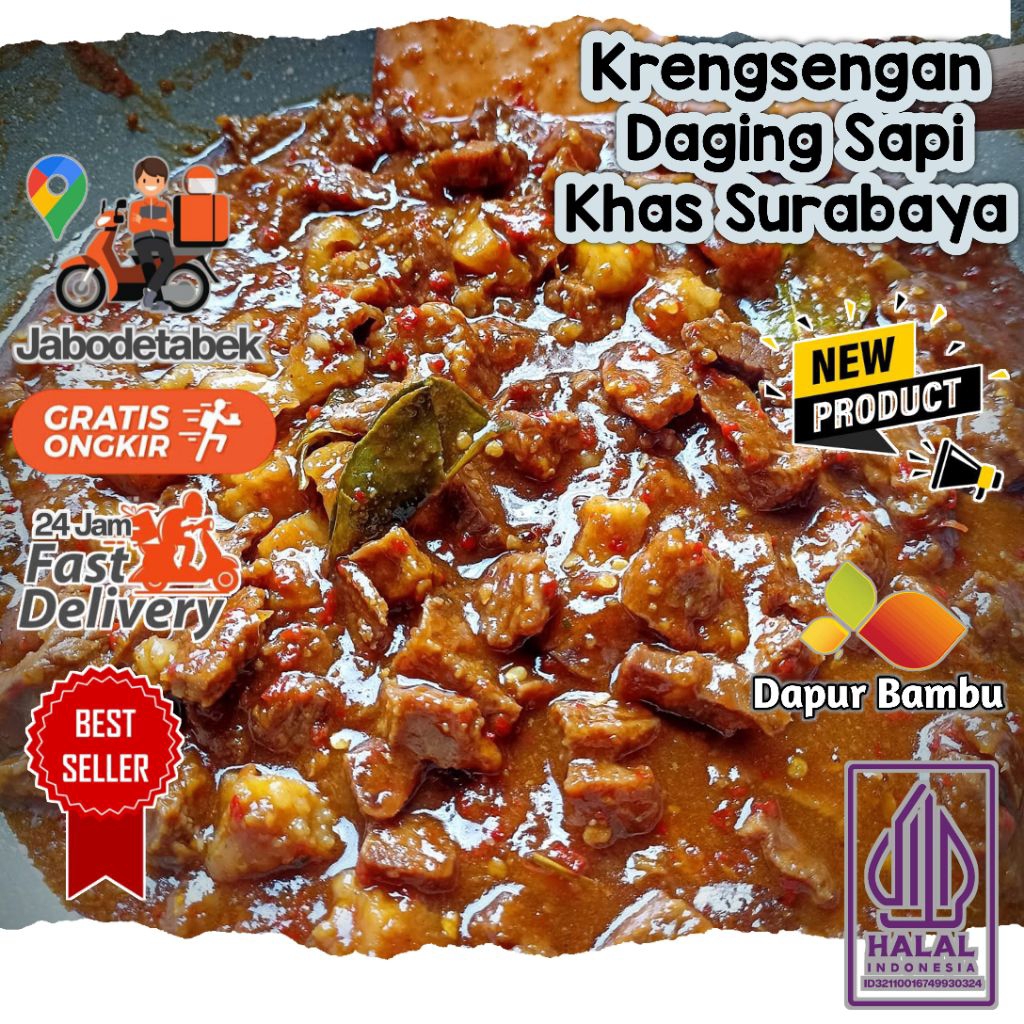 

Baru !! Krengsengan Daging Sapi Surabaya 500 gr