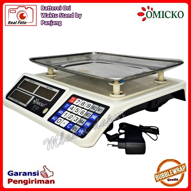 Timbangan digital timbangan buah digital timbangan laundry baterei ORI akurasi tinggi 40 Kg