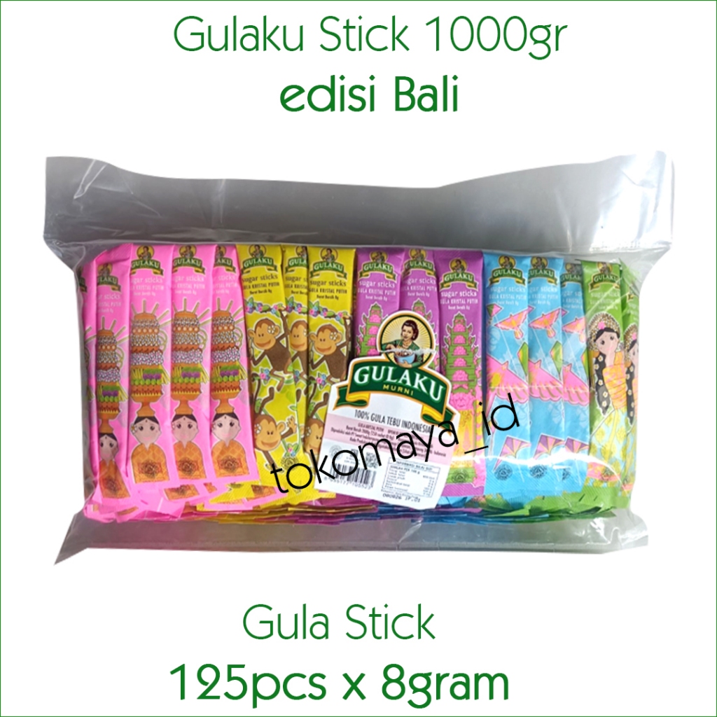 

Gulaku Stick 1000 Gram (125 x @8 gram) - gula pasir stick kemasan 1kg