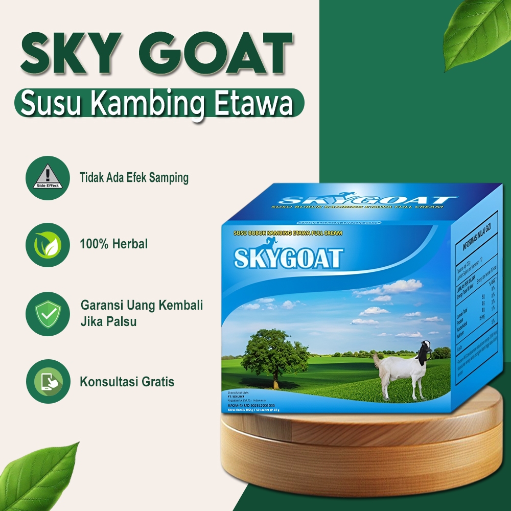 

SKYGOAT - Susu Kambing Etawa Bubuk SKY GOAT Original Vanilla 1 Box Isi 10 Sachet