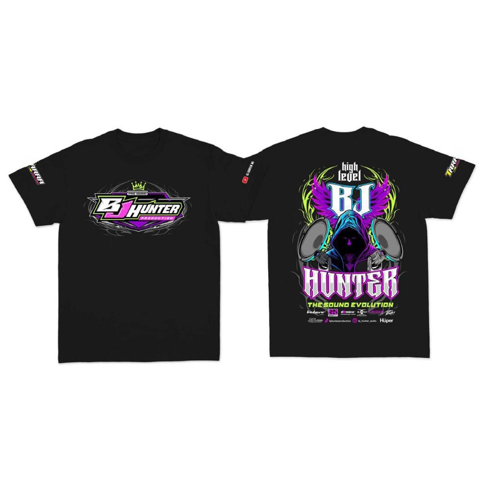 Kaos BJ HUNTER NEW Dewasa Cotton combed Supersoft 24s ORIGINAL