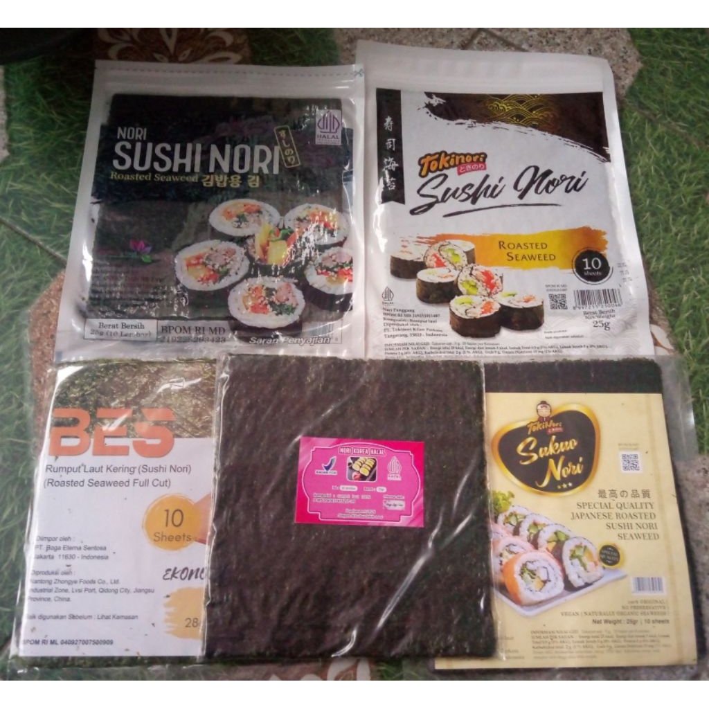 

Sushi Nori isi 10 Lembar Halal rumput laut java Sakao seaweed murah