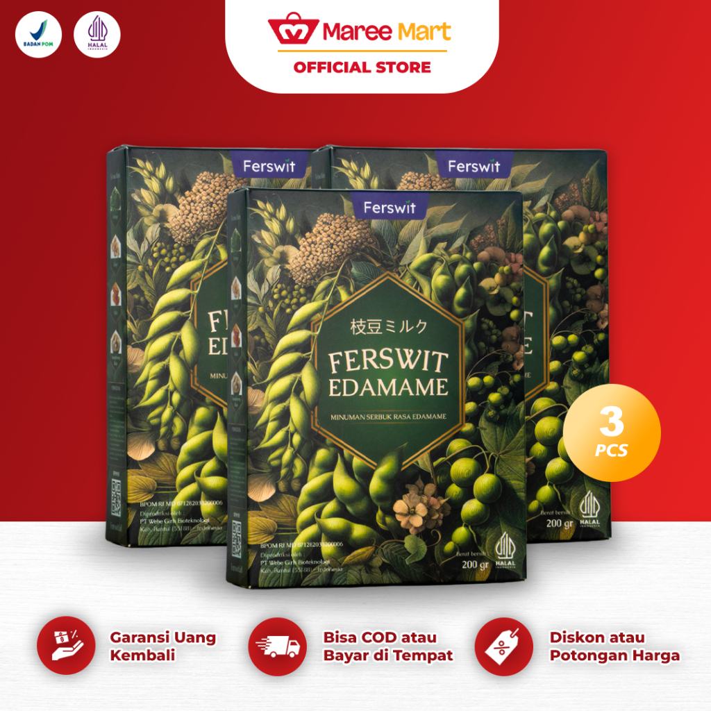 

Ferswit Susu Edamame Jepang 200 Gram Untuk Tulang & Sendi 3 Box - Maree Mart