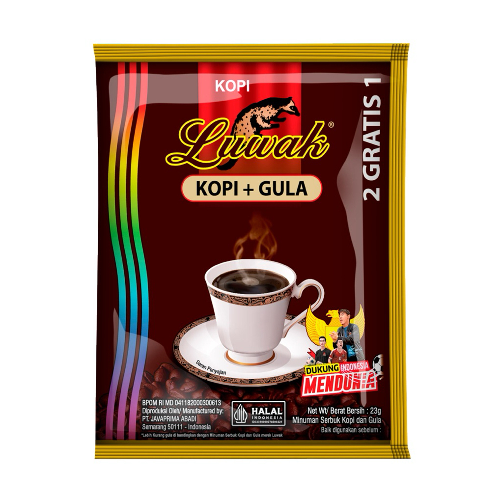 

Kopi Luwak Black Coffe Kopi Hitam + Gula Renceng 23gr x 10pcs gratis 5pcs
