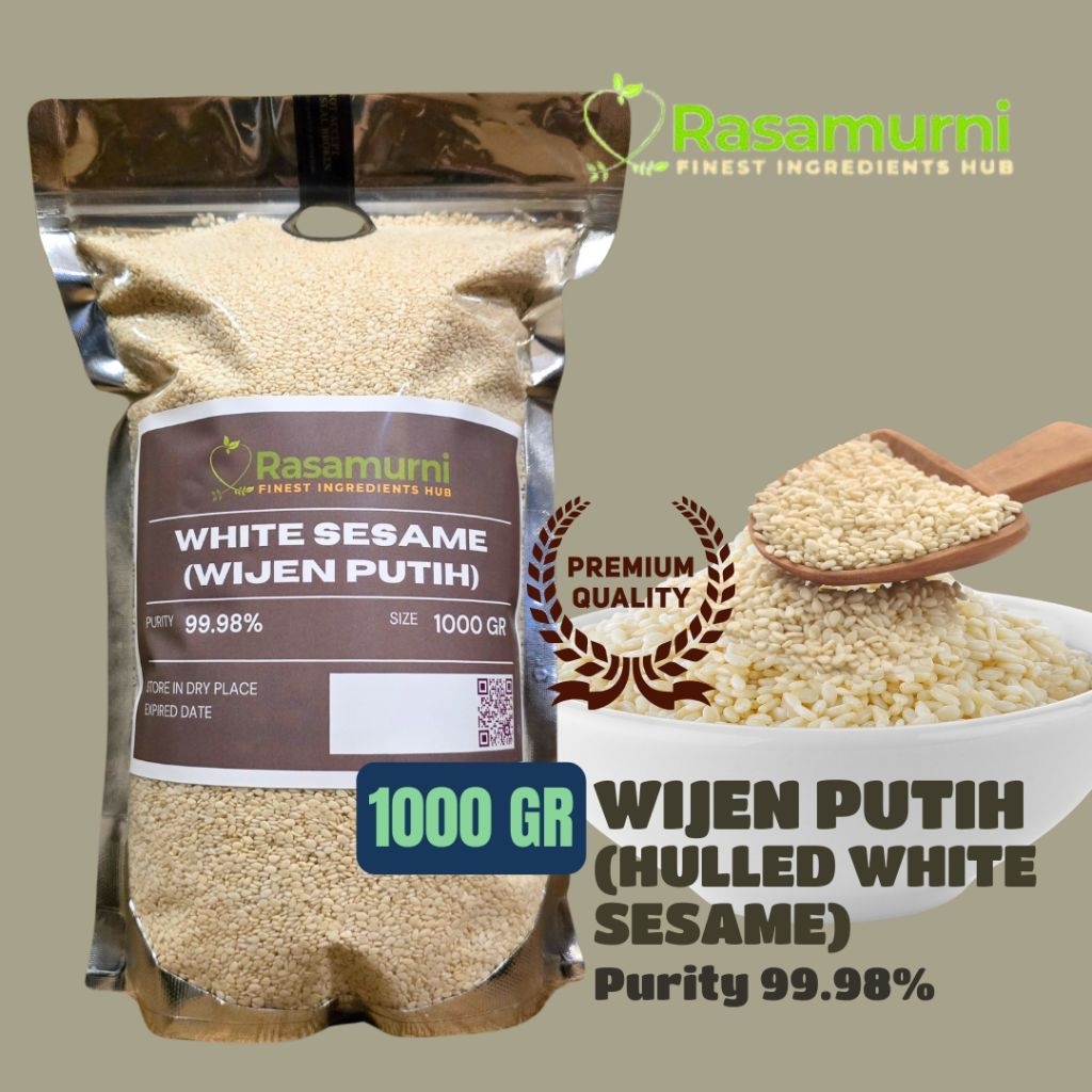 

WIJEN PUTIH PREMIUM (HULLED WHITE SESAME) 1 KG