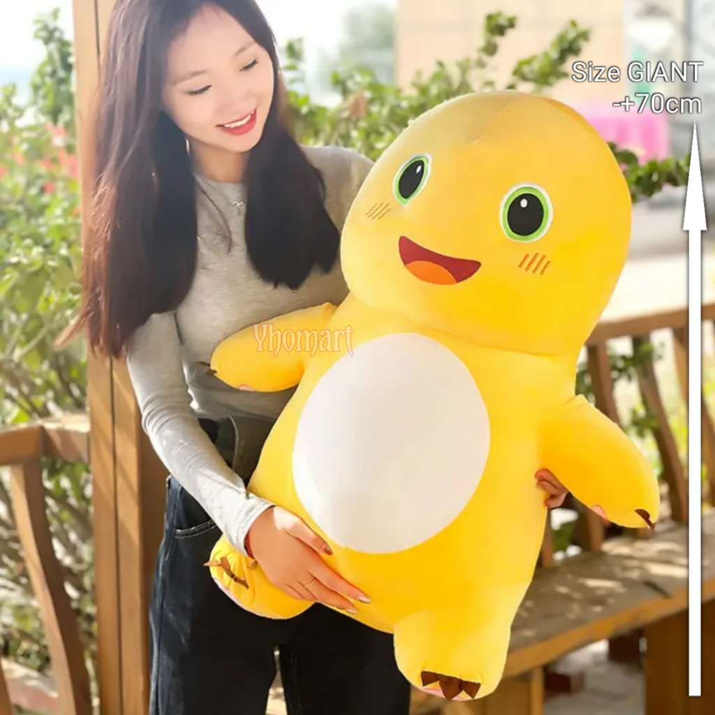 Yhomart boneka nailong JUMBO boneka nailong dino kuning boneka dinosaurus boneka dino kuning