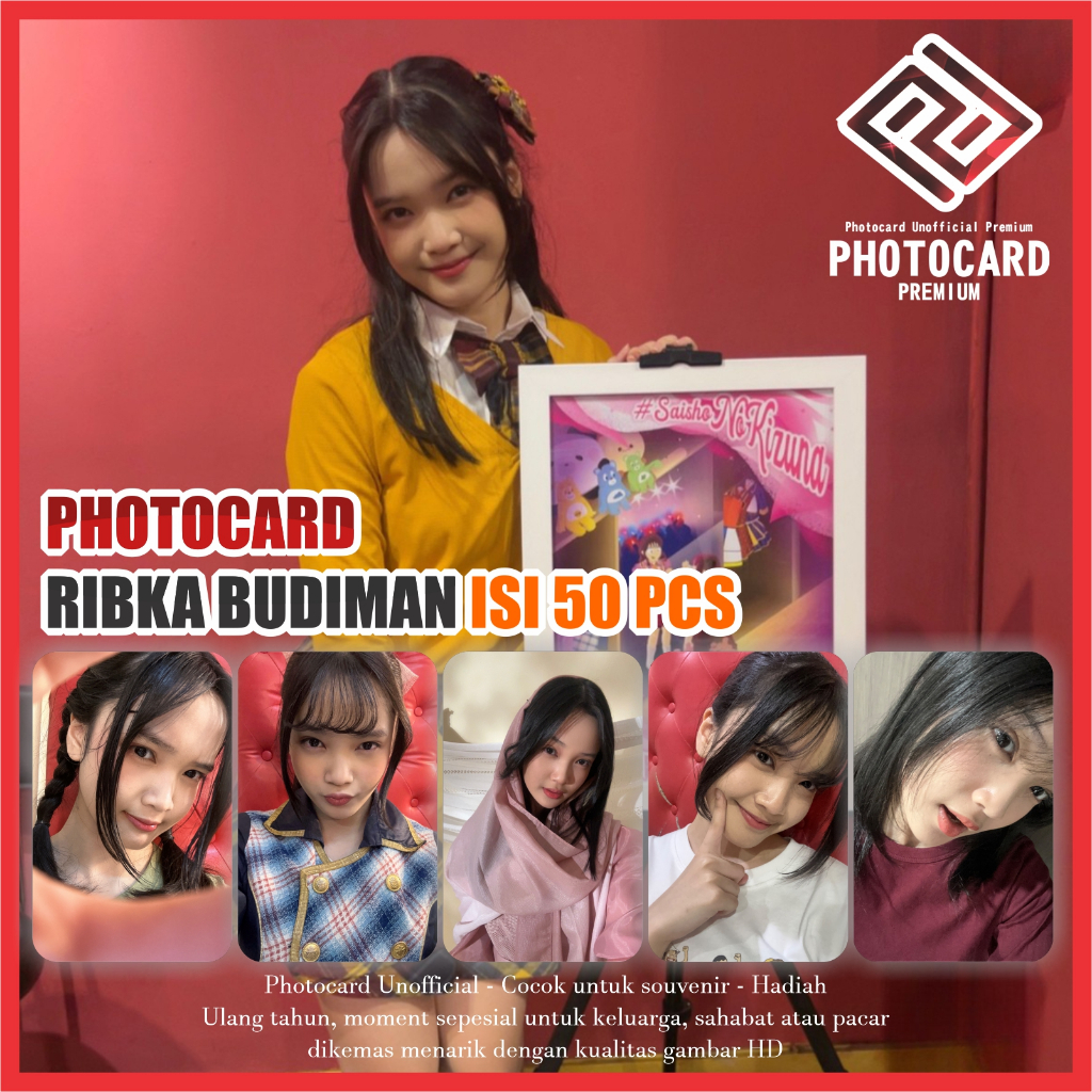 Jual Photocard JKT48 Ribka Budiman isi 50 Pcs |  Bonus Ganci dan stiker