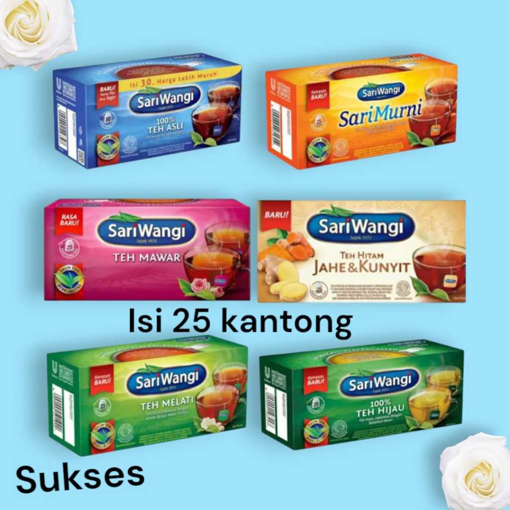 

Sariwangi Teh Celup Hitam Asli Isi 25 Sachet With Daun Teh Berkualitas & Teh Hitam Pilihan Indonesia