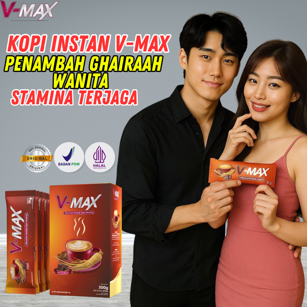 

VMAX Kopi Rasa Coklat Peningkat Energi stamina wanita - Original V-MAX