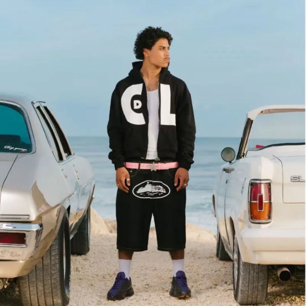 [ORIGINAL 100%] CALLE DE LARACHE ZIPPER HOODIE ANNIVERSARY (V2) PINK & BLACK CDL ZIPPER