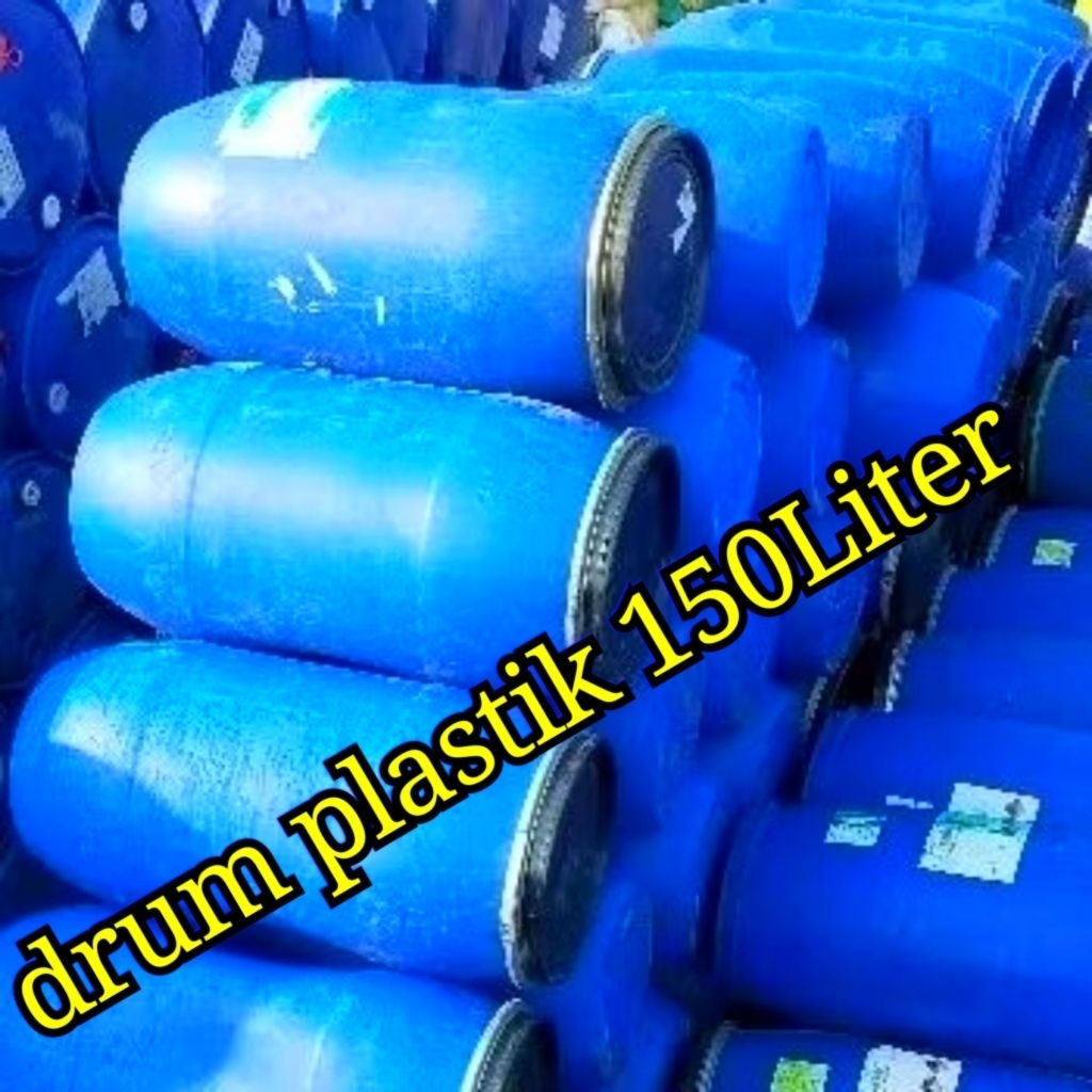 Drum plastik 150 liter..tong plastik 150L.klem tutup.untuk tandon air dan silase.pakan ternak kambin