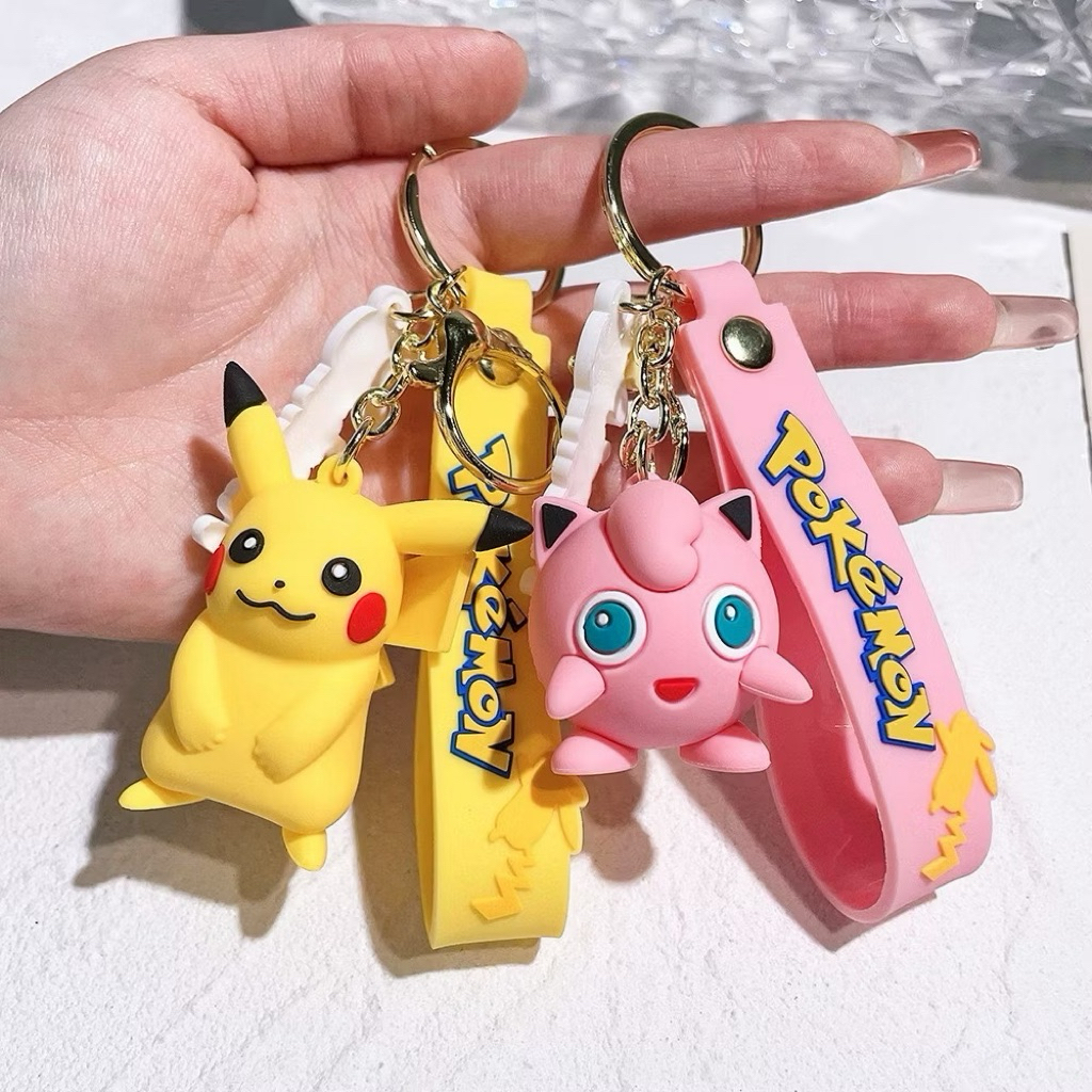 Gantungan Kunci Keychain Pokemon Pikachu Bulbasaur Squirtle Premium