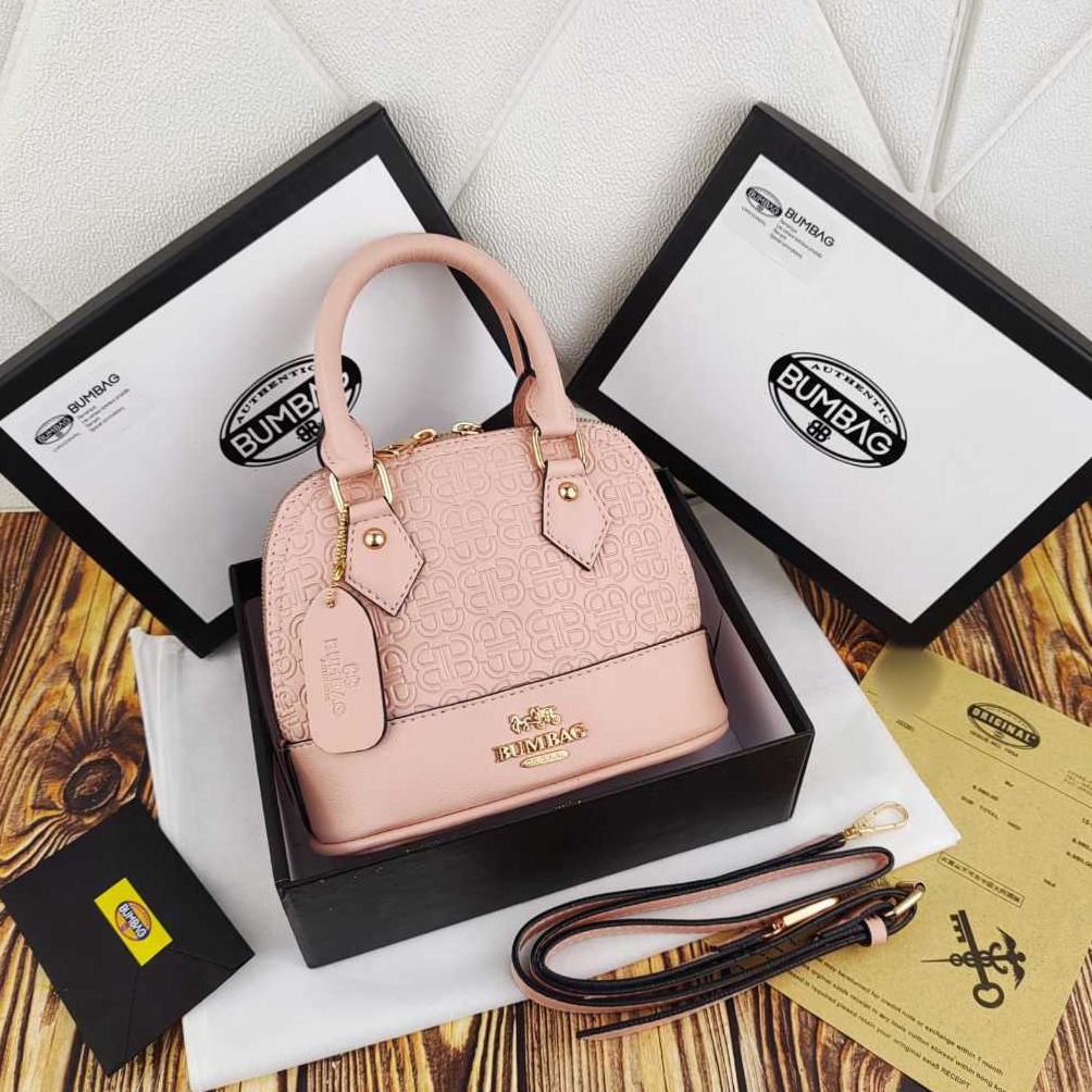 KODE H38S BUMBAG  TAS SELEMPANG ALMA MINI FREEBOX GLITER IMPORT  SET BOX  ADA TALI PANJANG  BUMBAG A