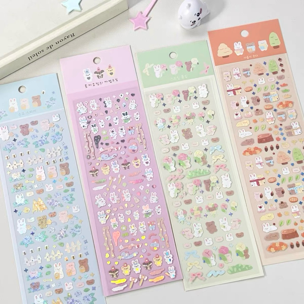

sticker deco korean photocard mini bear bunny volzzi dekorasi journal readystock B2707