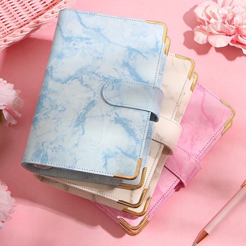 

KODE V1T Binder Marble Leather Kulit PU A6